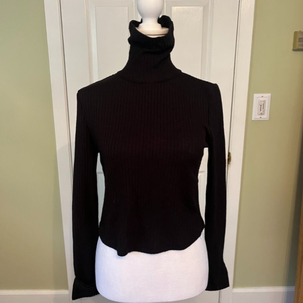 Black turtleneck sweater